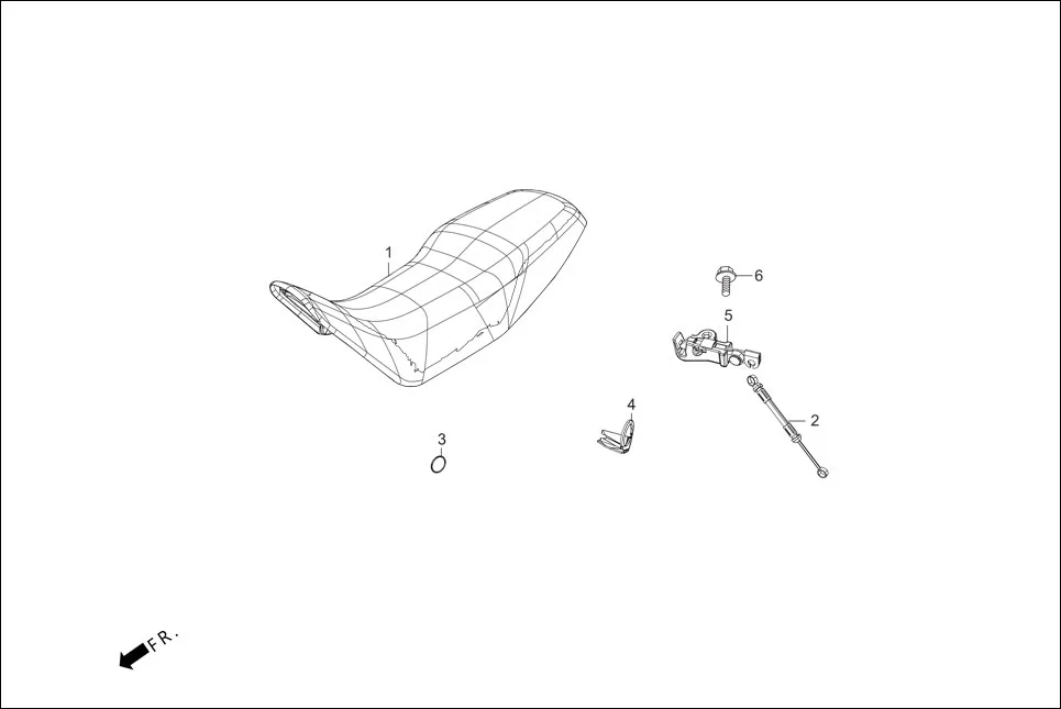 F-10 SEAT ASSY. assembly diagram for Hero Xpulse 200 (May,2019)