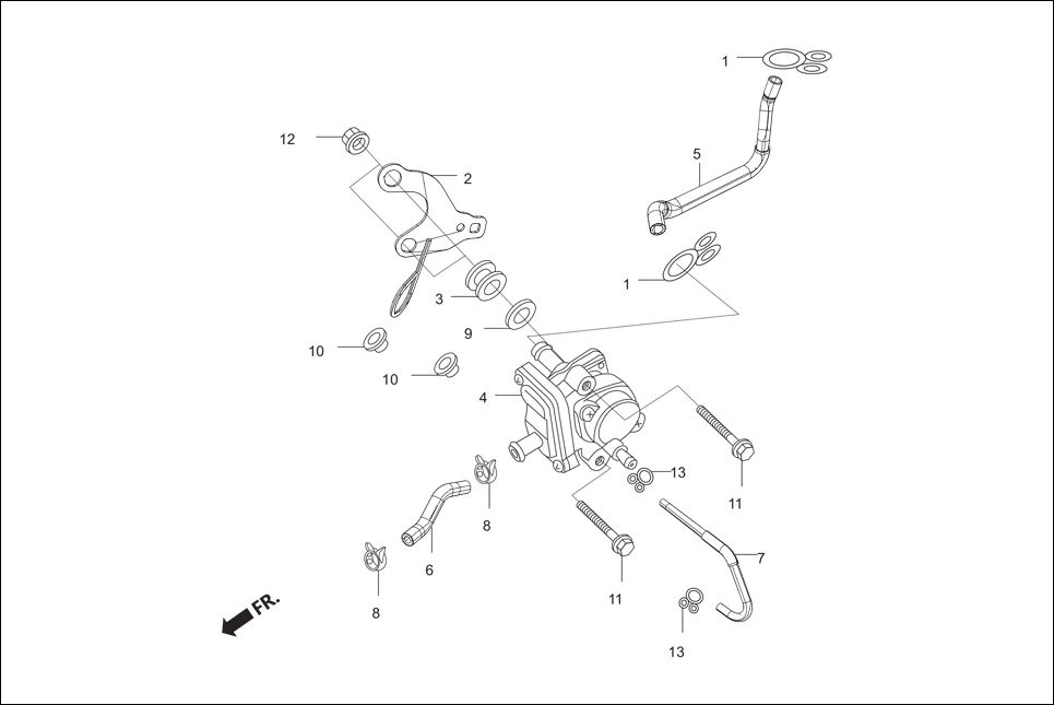 F-13A AIR CLEANER (AIR SUCTION VALVE) diagram showing 17622-GB7-900