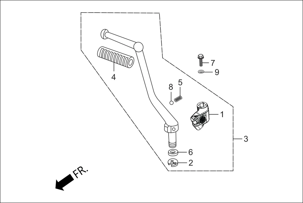 F-17A KICK STARTER assembly diagram for Hero Xpulse 200 (May,2019)