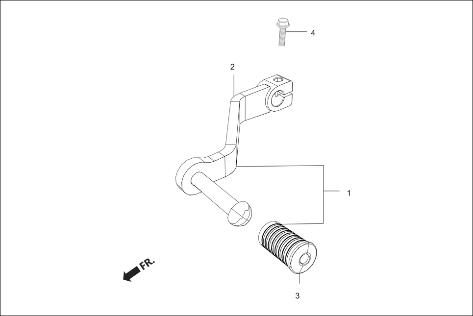 F-17 PEDAL assembly diagram for Hero Xpulse 200 (May,2019)