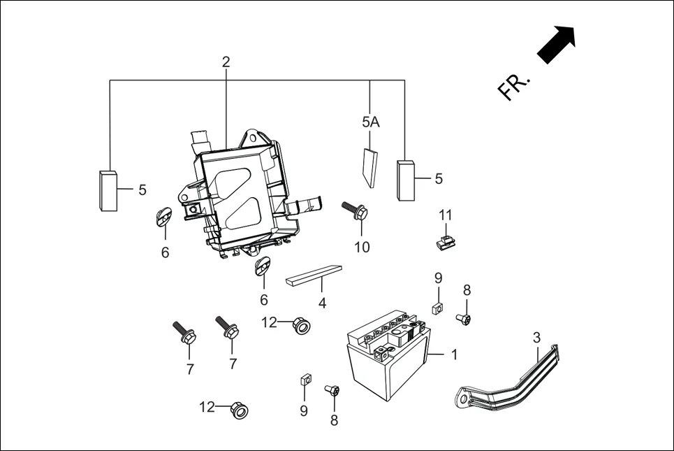 F-24A BATTERY ASSY. assembly diagram for Hero Xpulse 200 (May,2019)