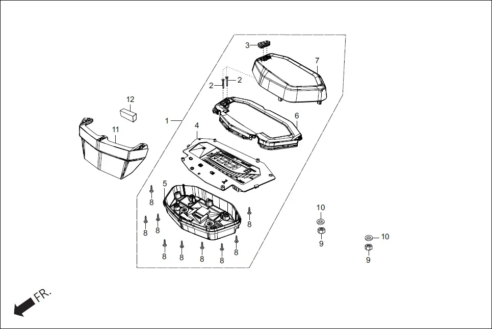 F-2 SPEEDOMETER / CABLE assembly diagram for Hero Xpulse 200 (May,2019)