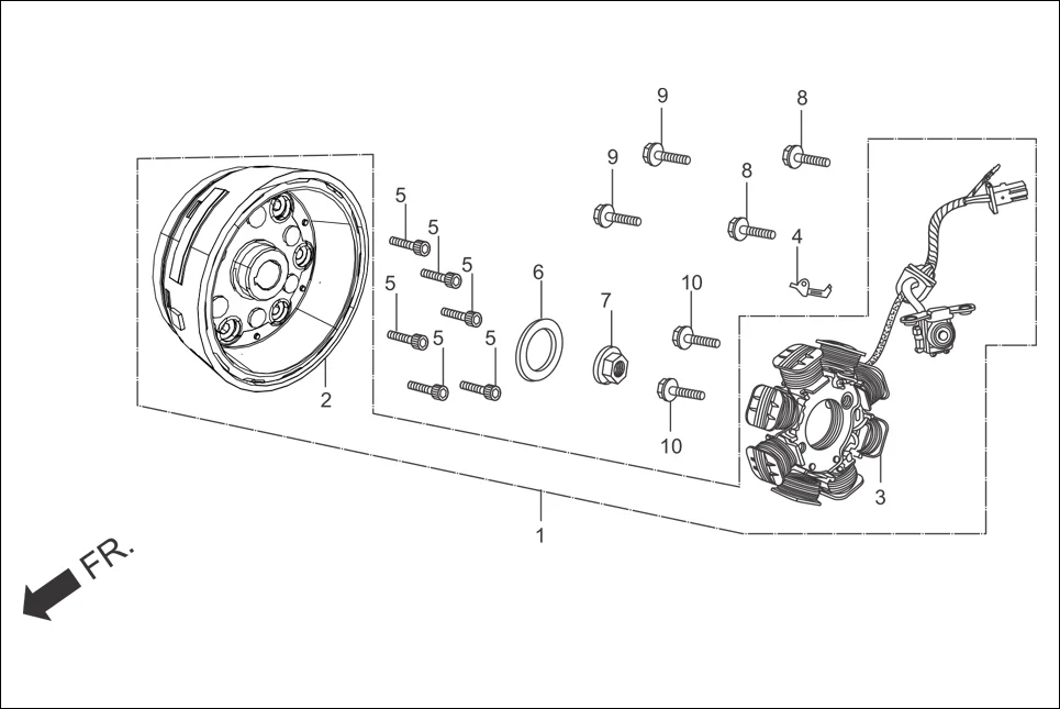 E-5 A.C.GEN. ASSY. /STARTING CLUTCH (ELEC.)
