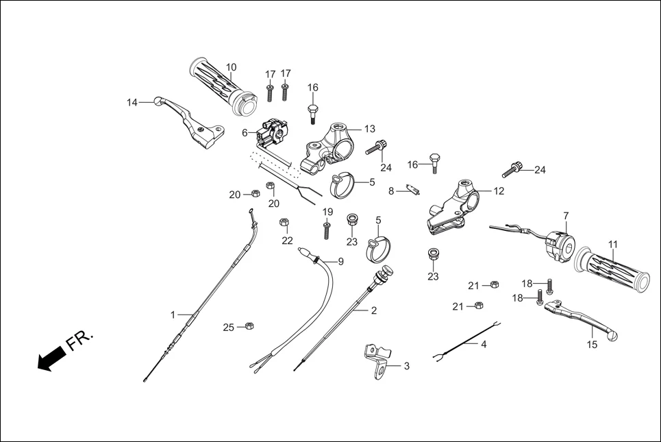 F-3B HANDLE LEVER/SWITCH/CONTROL CABLE diagram showing 94050-06000