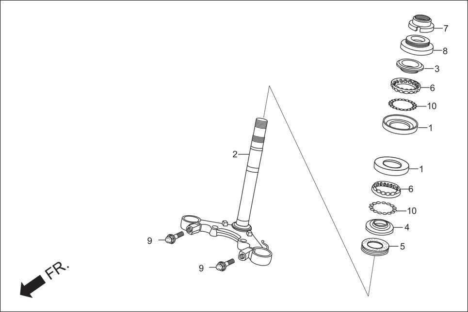 F-5-DRUM STRG. STEM assembly diagram for Hero Glamour (Mar, 2017)