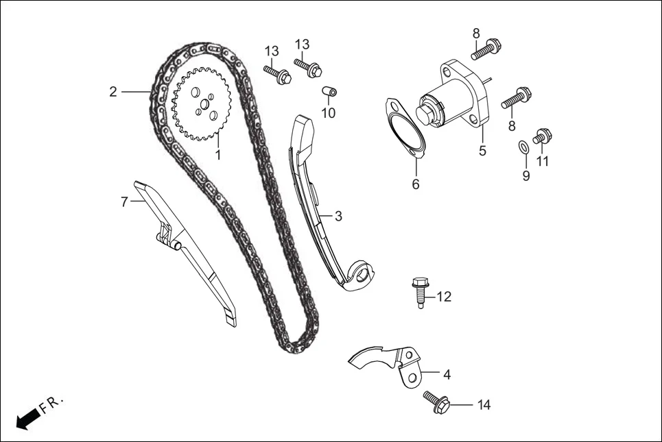 E-4 CAM CHAIN TENSIONER
