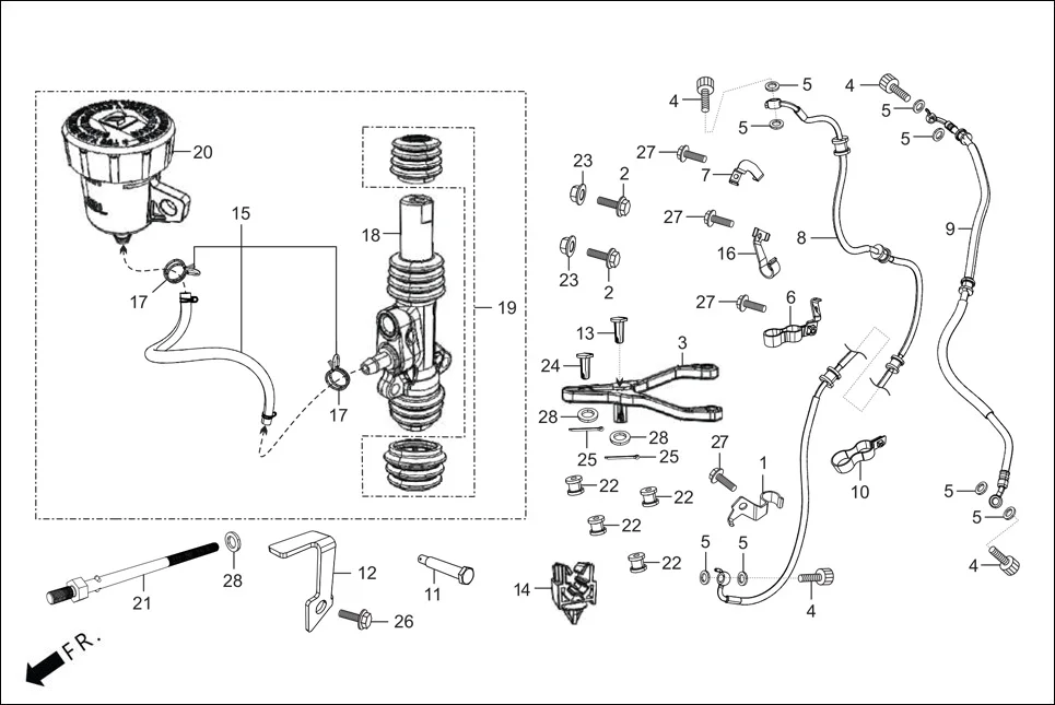 F-10A ACTUATOR ASSY. assembly diagram for Hero GLAMOUR TECHNO(JAN.2024)