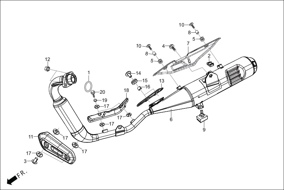 F-16 MUFFLER diagram showing 18293-KPK-900