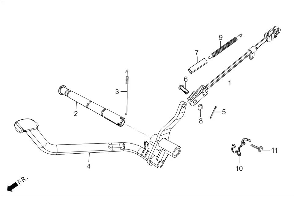F-18A PEDAL BRAKE(DISC) assembly diagram for Hero GLAMOUR TECHNO(JAN.2024)