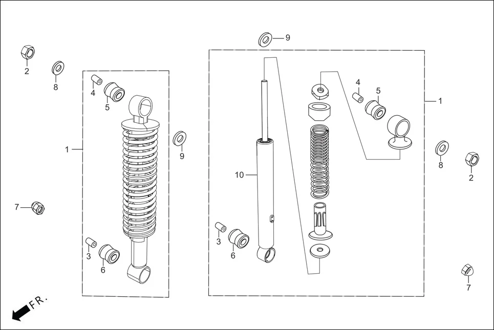 F-20 REAR CUSHION assembly diagram for Hero GLAMOUR TECHNO(JAN.2024)