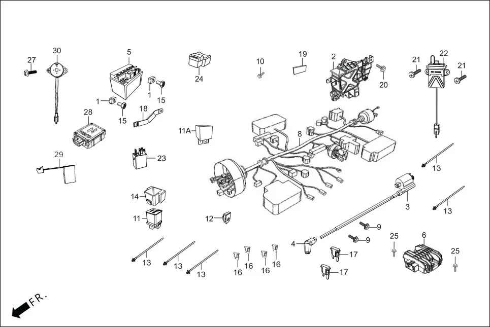 F-24 WIRE HARNESS/BATTERY diagram showing 90306-KVT-941