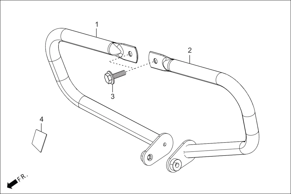 F-28 GUARD ENGINE(OPTIONAL) assembly diagram for Hero GLAMOUR TECHNO(JAN.2024)