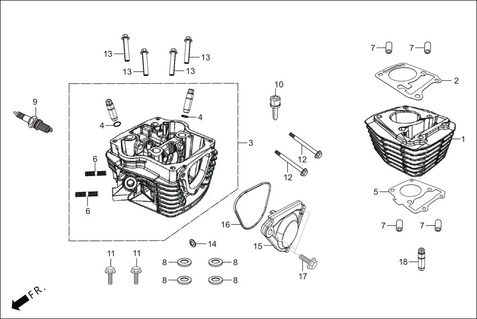 E-2 CYLINDER/CYLINDER HEAD
