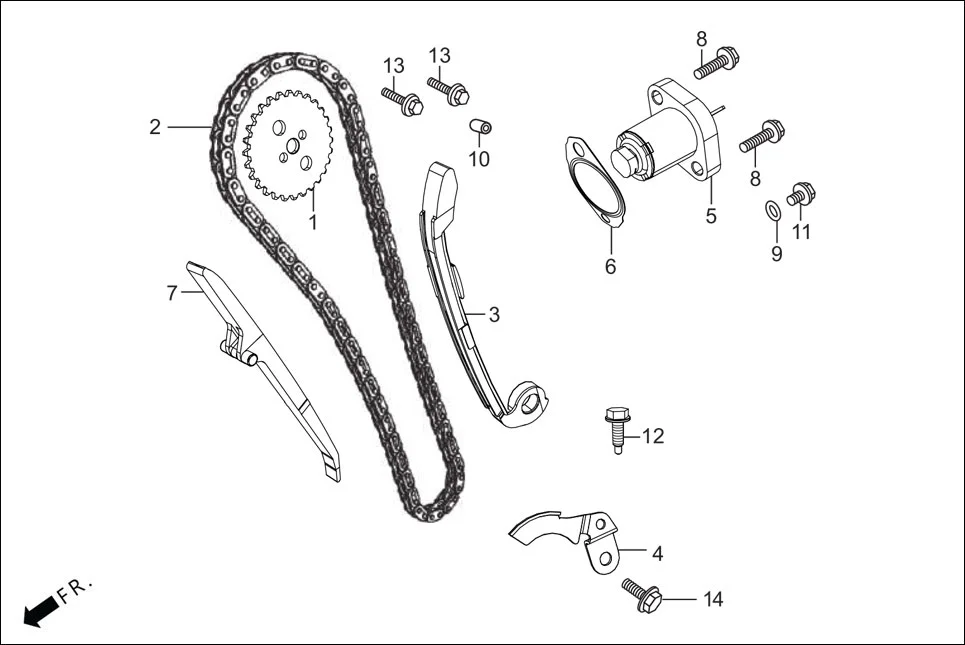 E-4 CAM CHAIN TENSIONER