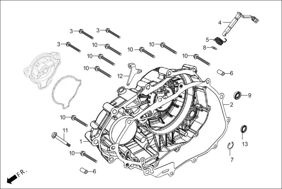 E-5 RIGHT CRANKCASE COVER