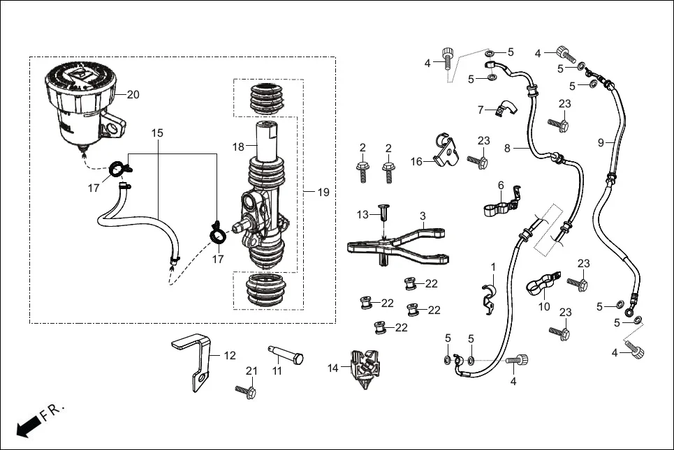 F-10A-DISC ACTUATOR ASSY. diagram showing 43550-AAZ-310