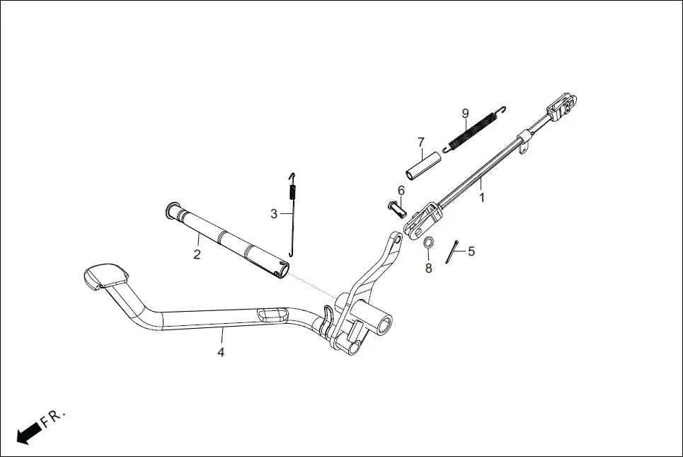 F-18A-DISC PEDAL BRAKE(DISC) assembly diagram for Hero GLAMOUR 125CC FV BSVI(Aug,2023)