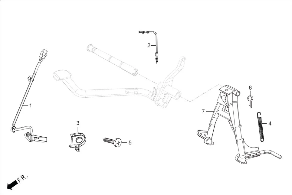 F-18 MAIN STAND/PEDAL BRAKE assembly diagram for Hero GLAMOUR 125CC FV BSVI(Aug,2023)