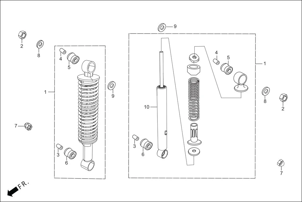 F-20 REAR CUSHION assembly diagram for Hero GLAMOUR 125CC FV BSVI(Aug,2023)