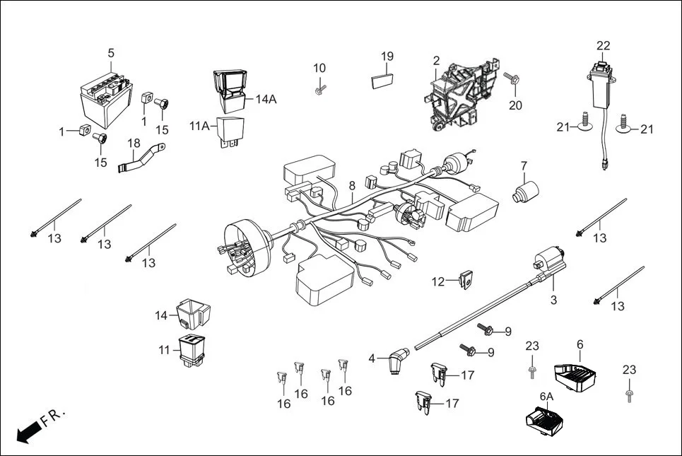 F-24 WIRE HARNESS/BATTERY diagram showing 93903-34310