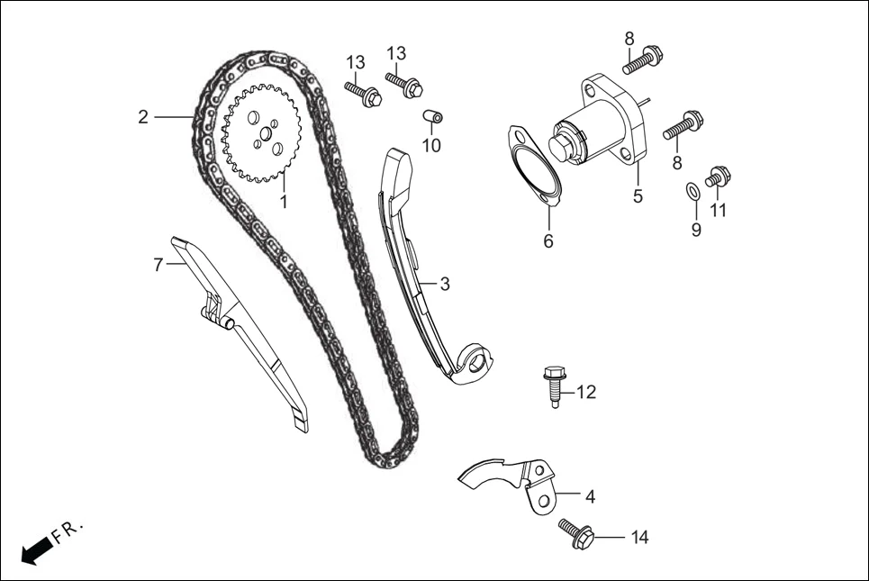 E-4 CAM CHAIN TENSIONER