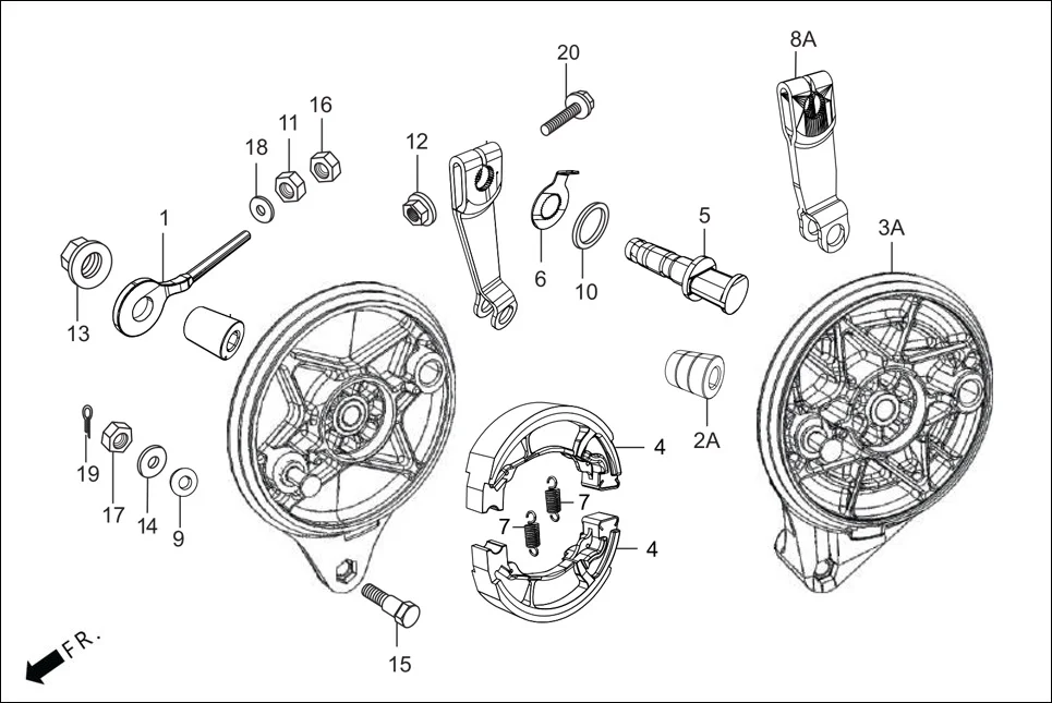 F-10-DISC REAR BRAKE PANEL assembly diagram for Hero Glamour Canvas(Oct, 2022)