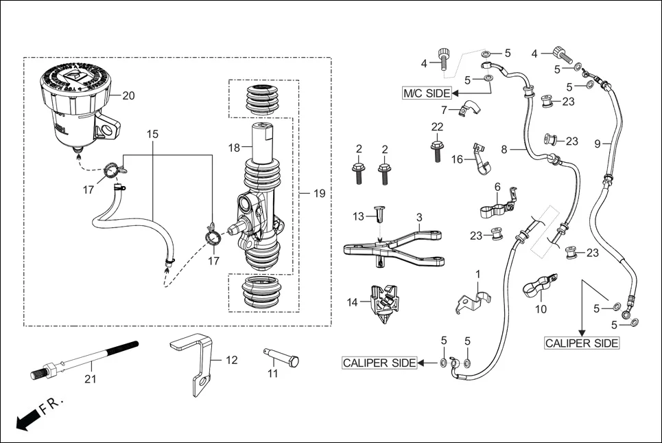 F-10A-DISC ACTUATOR ASSY. diagram showing 43510-AAN-B10