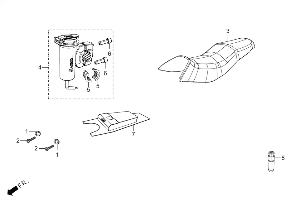 F-29A COVER SEAT ASSY.(OPTIONAL) assembly diagram for Hero Glamour Canvas(Oct, 2022)