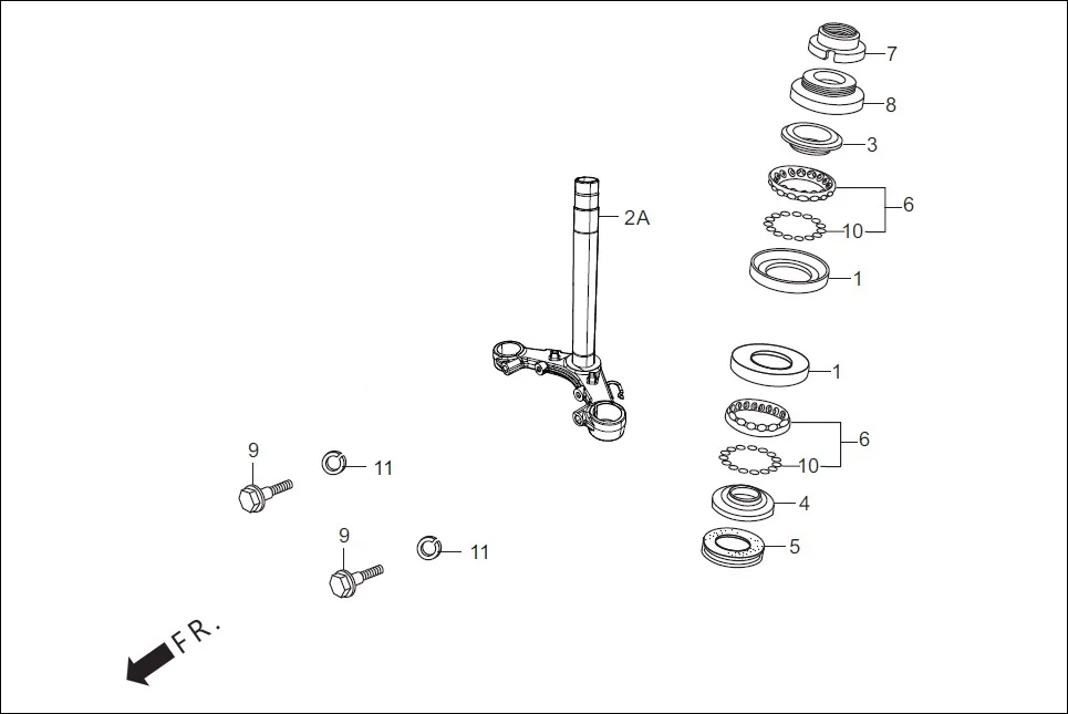F-5-DISC STEERING STEM assembly diagram for Hero Glamour Canvas(Oct, 2022)