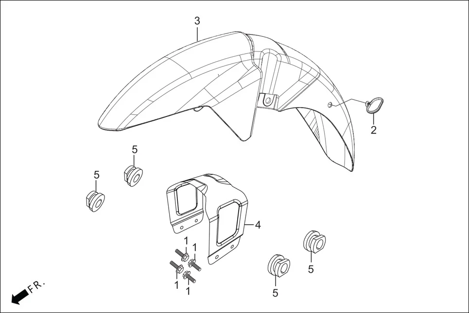 F-6-DRUM FRONT FENDER assembly diagram for Hero Glamour Canvas(Oct, 2022)