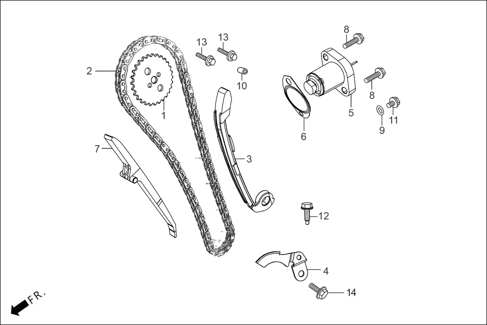 E-4 CAM CHAIN TENSIONER