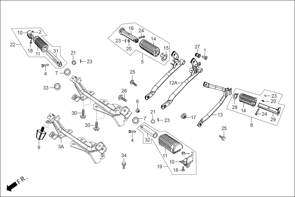 F-17-DISC STEP ASSY./PILLION STEP. diagram showing 94050-10000