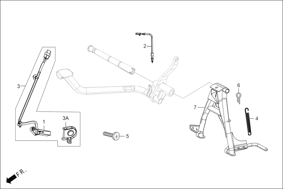 F-18 MAIN STAND/PEDAL BRAKE diagram showing 95014-71702