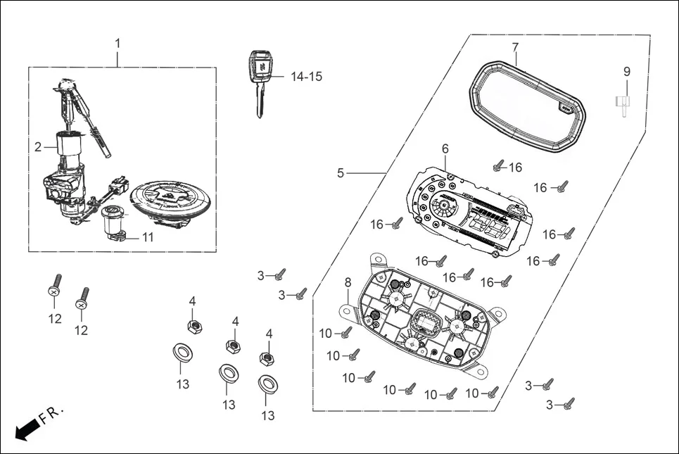 F-2-DRUM SPEEDOMETER/CABLE/KEY SET diagram showing 93903-35280