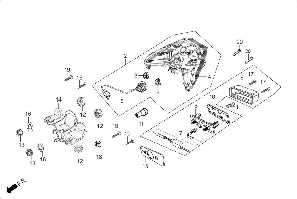 F-23 TAIL LIGHT diagram showing 94050-06000