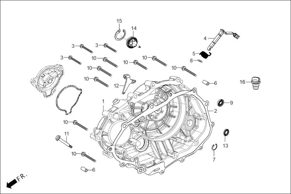 E-5 RIGHT CRANKCASE COVER