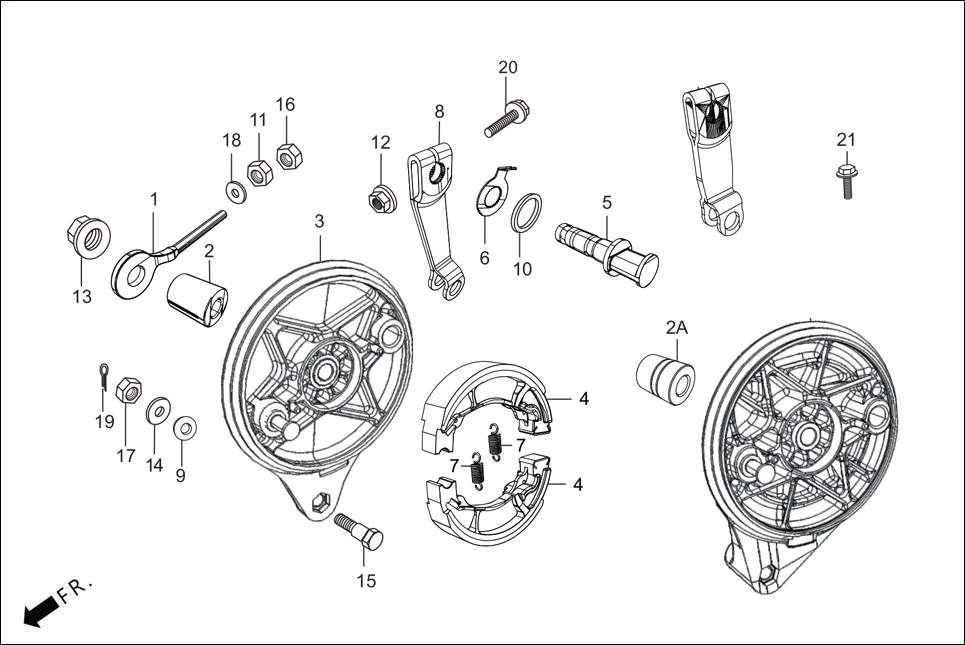 F-10-DRUM REAR BRAKE PANEL diagram showing 45133-KCC-900