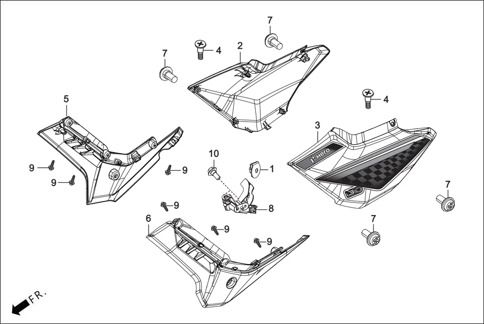 F-14 SIDE COVER diagram showing 93903-24310