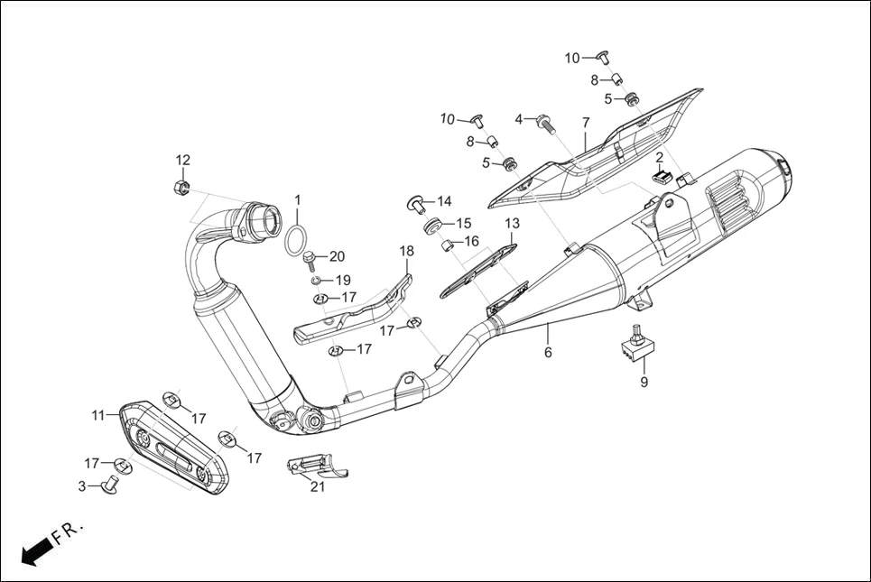 F-16 MUFFLER diagram showing 96001-06012-00