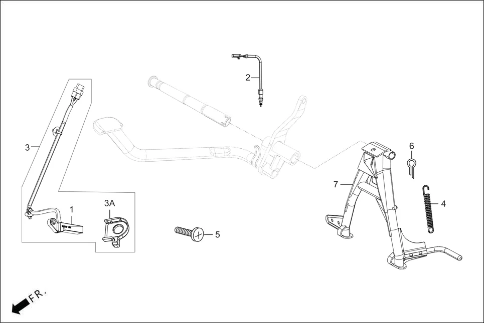 F-18 MAIN STAND/PEDAL BRAKE diagram showing 95014-71702