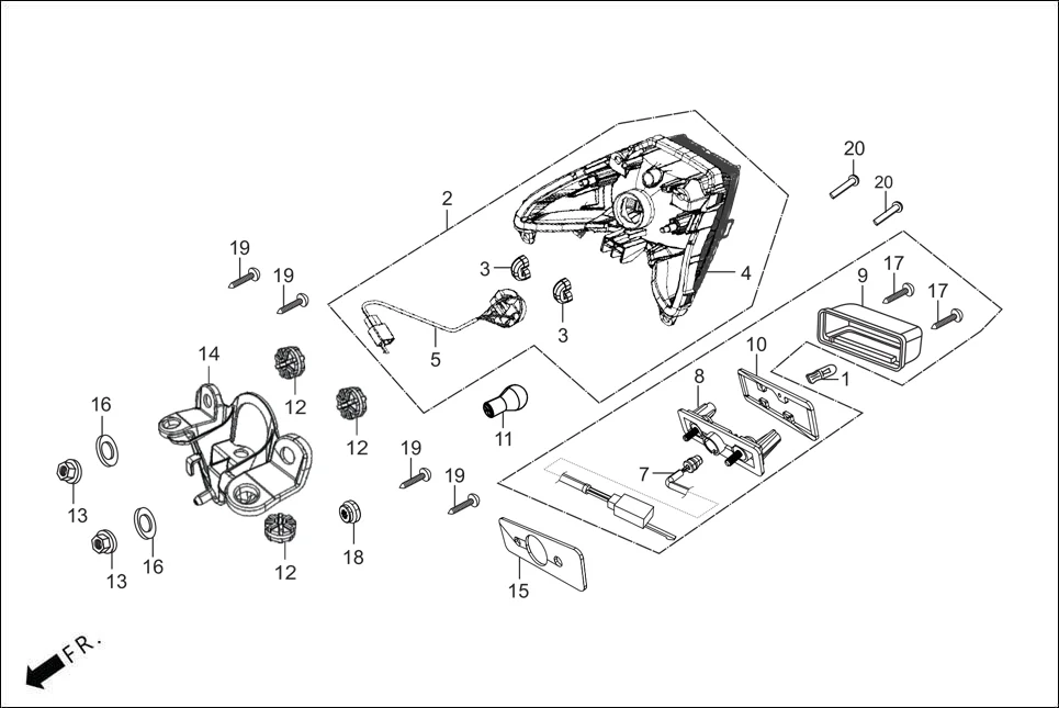 F-23 TAIL LIGHT diagram showing 33729-MCZ-003