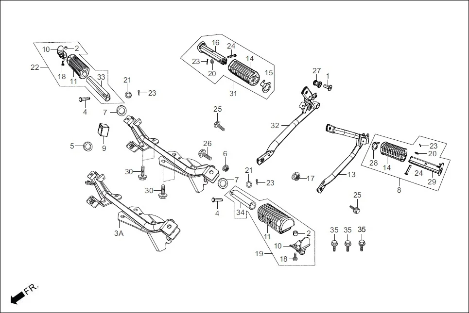 F-17-DISC STEP ASSY./PILLION STEP. diagram showing 90306-KST-942