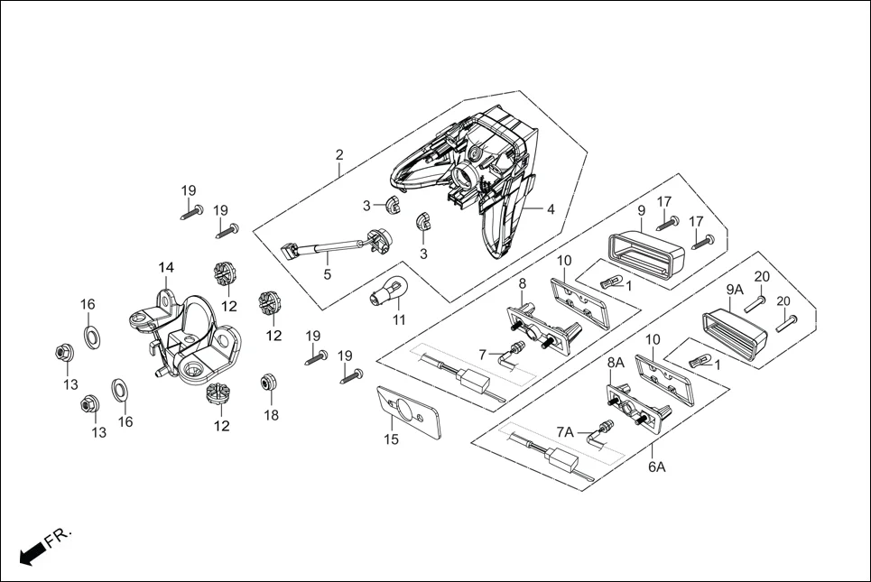 F-23 TAIL LIGHT diagram showing 33729-MCZ-003
