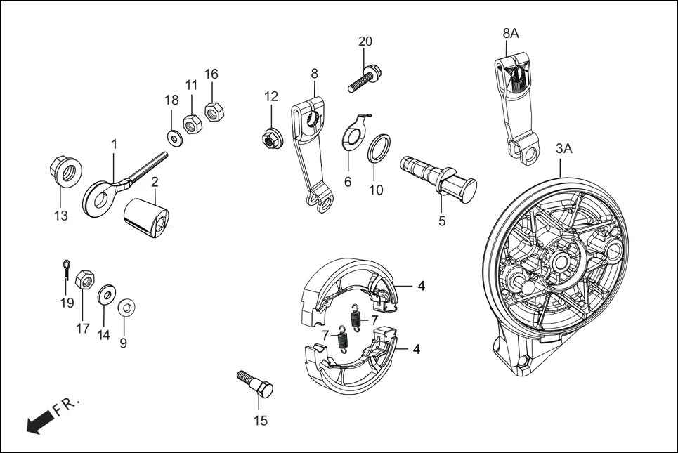 F-10-DISC REAR BRAKE PANEL diagram showing 40543-AAN-B00