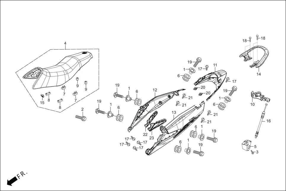 F-12 SEAT ASSY./REAR COWL/GRIP REAR diagram showing 77220-KY6-000