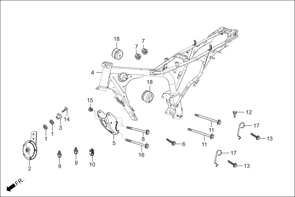 F-25-DRUM FRAME BODY assembly diagram for Hero Glamour FI-iBS BSVI (Jan, 2021)
