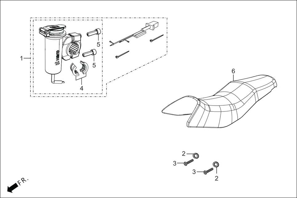 F-29A COVER SEAT ASSY./USB CHARGER/RUBBER GRIP (OPTIONAL) diagram showing 99631-AAN-B00