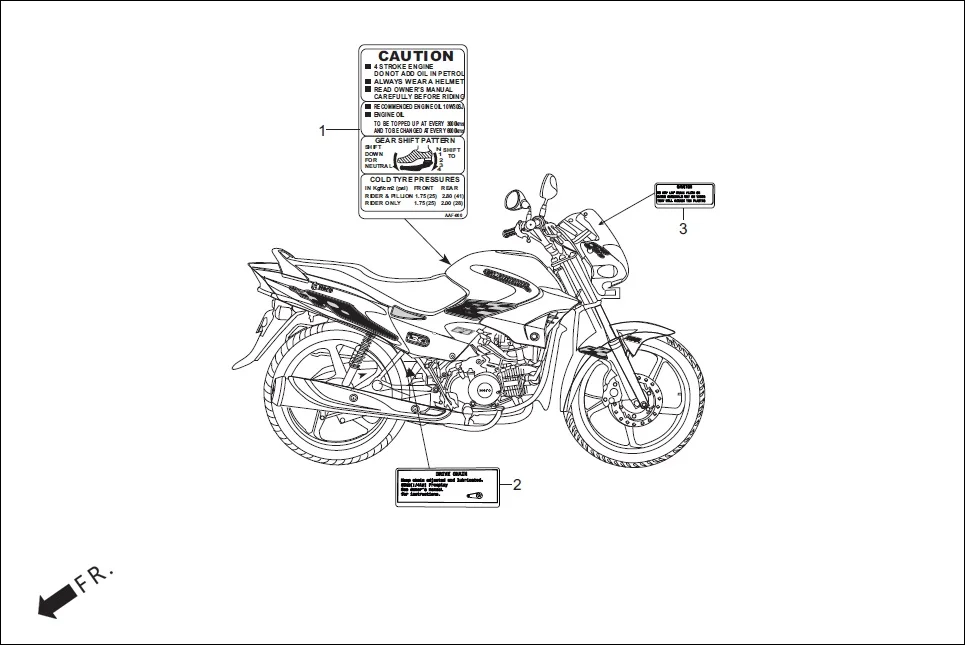 F-30 MARK CAUTION assembly diagram for Hero Glamour FI-iBS BSVI (Jan, 2021)