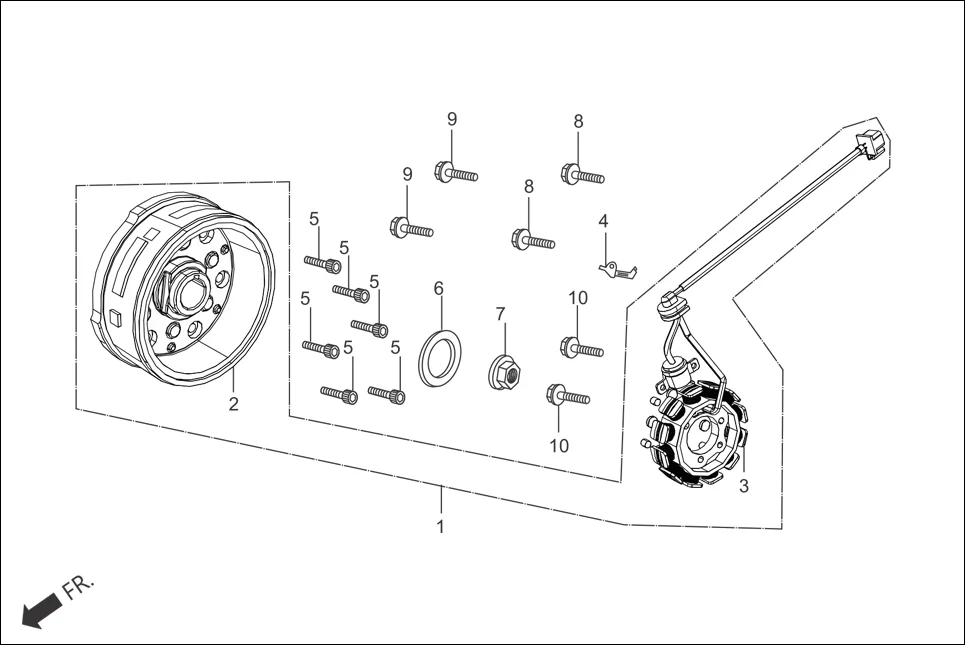 E-5 A.C.GEN. ASSY. /STARTING CLUTCH (ELEC.)