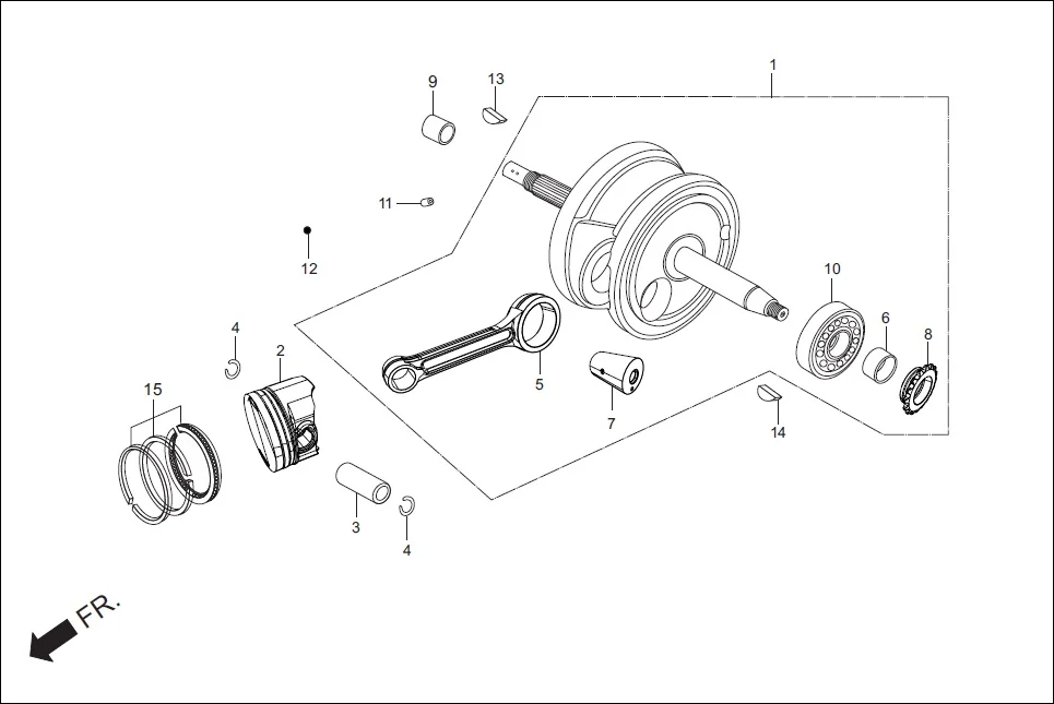 E-7 CRANK SHAFT/PISTON